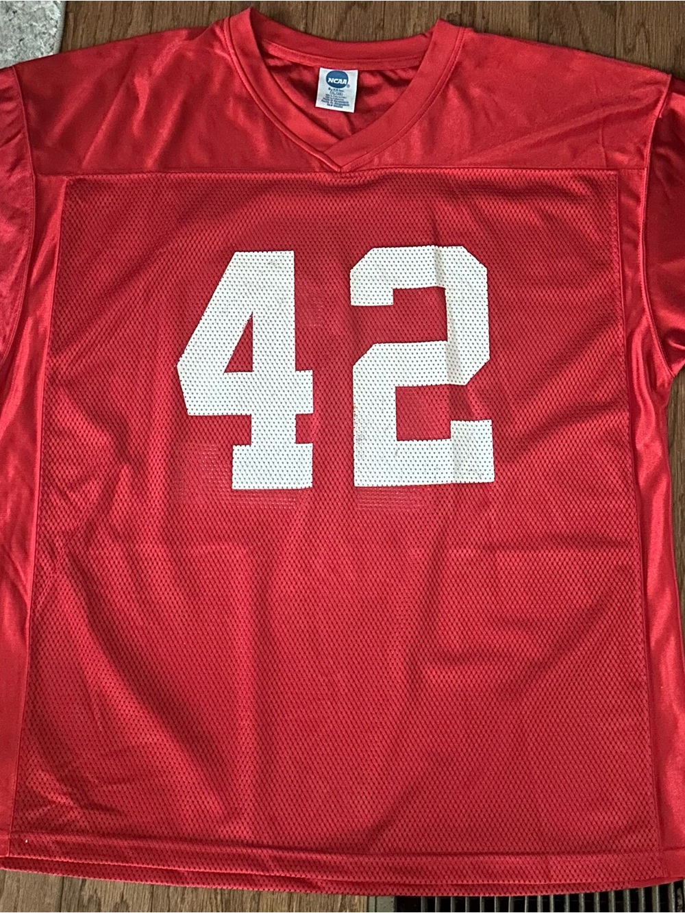 NCAA Red Men's Football Jersey #42